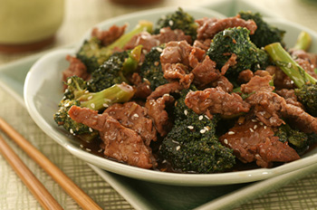 Asian-style beef with broccoli, perhaps a Paleo-style recipe