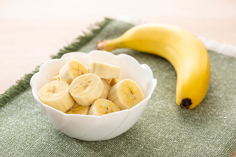 bananas, a good source of potassium