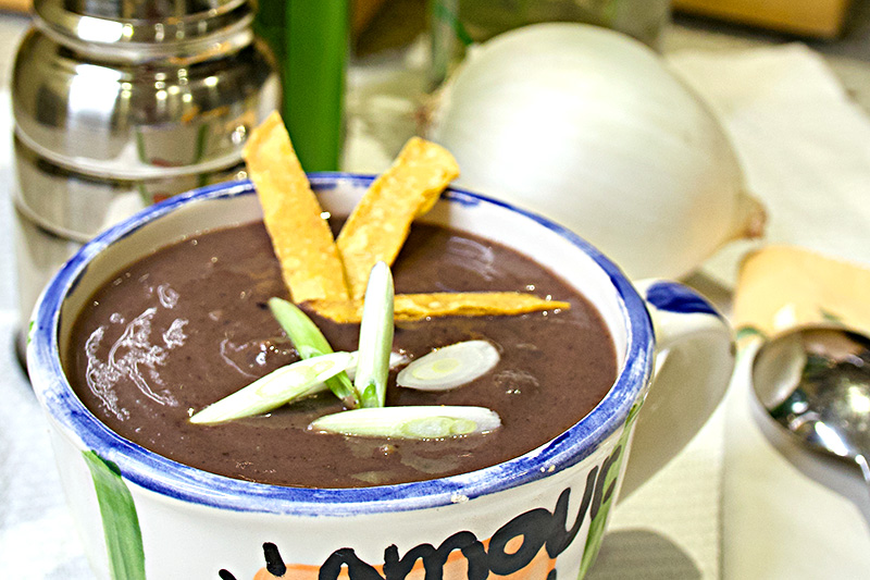 Black Bean Soup recipe from Dr. Gourmet
