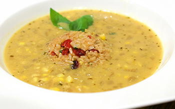 Curried Corn Soup recipe from Dr. Gourmet