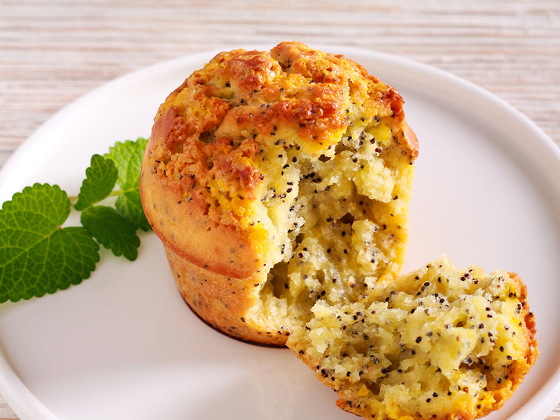 Healthy Lemon Poppyseed Muffin recipe from Dr. Gourmet