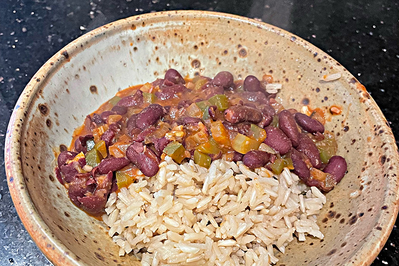 Quick Red Beans and Rice, an easy healthy recipe from Dr. Gourmet