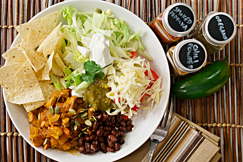 Taco Salad with Chicken and Black Beans