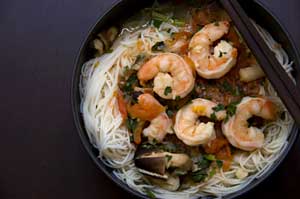 Coumadin Safe Shrimp with Rice Noodles Recipe