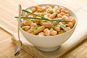 white beans in a salad
