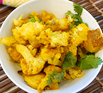 Aloo Gobi (Indian Cauliflower and Potatoes) : Dr. Gourmet's Healthy Recipes