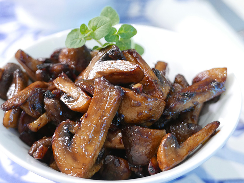 Roasted Balsamic Mushrooms from Dr. Gourmet