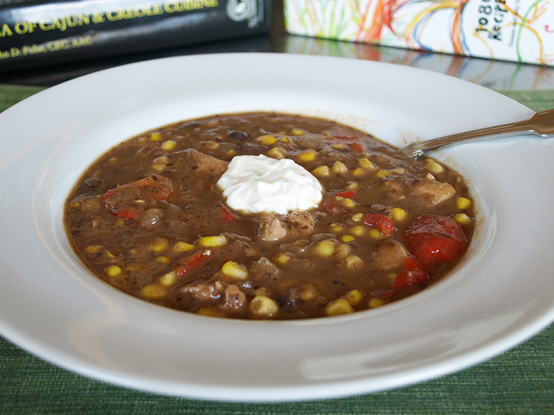 Black Bean and Corn Stew recipe from Dr. Gourmet