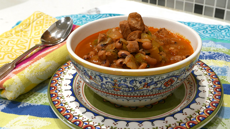 Black Eyed Pea Chili recipe from Dr. Gourmet