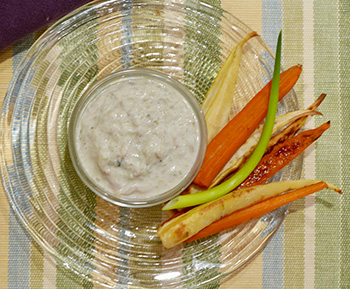 Healthy Clam Dip recipe from Dr. Gourmet