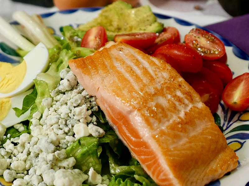 Cobb Salad with Grilled Salmon