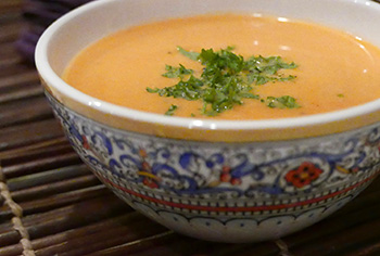 Creamy Carrot Ginger Soup from Dr. Gourmet