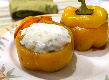 Curry Stuffed Peppers recipe from Dr. Gourmet