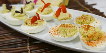 Deviled Eggs recipe with variations from Dr. Gourmet