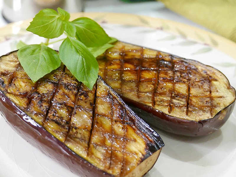 Balsamic Lacquered Eggplant recipe from Dr. Gourmet