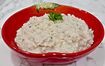Grated Cauliflower Risotto recipe from Dr. Gourmet