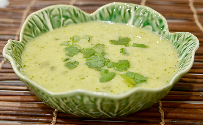 Creamy Jalapeno Soup recipe from Dr. Gourmet