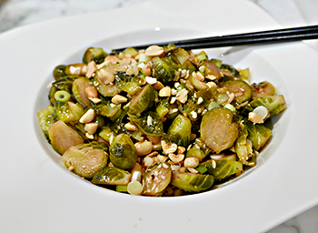 Kung Pao Brussels Sprouts recipe from Dr. Gourmezst