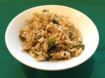 Poblano Rice recipe from Dr. Gourmet