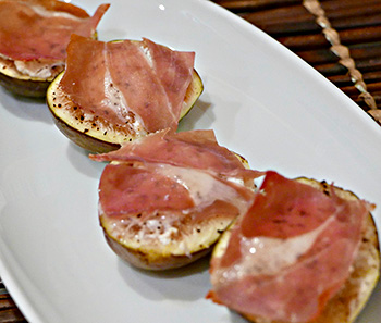 Prosciutto Wrapped Figs, a healthy hors d'eouvres recipe from Dr. Gourmet