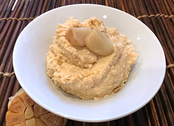 Roasted Garlic Hummus recipe from Dr. Gourmet
