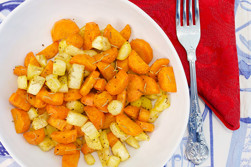 Roasted Parsnips and Carrots recipe from Dr. Gourmet
