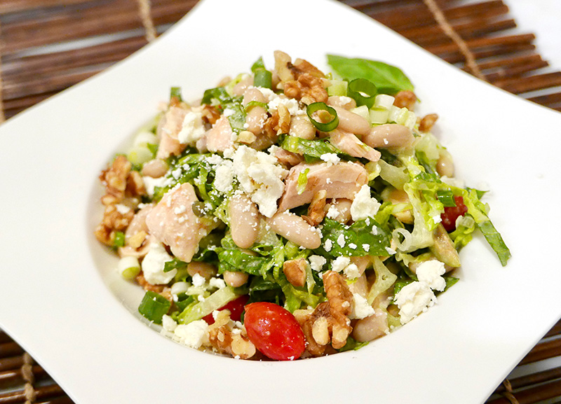 Mediterranean Salmon Salad with White Beans recipe from Dr/ Gourmet