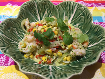 Shrimp Salad with Cilantro Lime Dressing from Dr. Gourmet