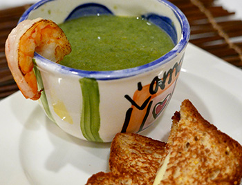 Shrimp and Leek Soup, a warming Fall/Winter soup recipe from Dr. Gourmet