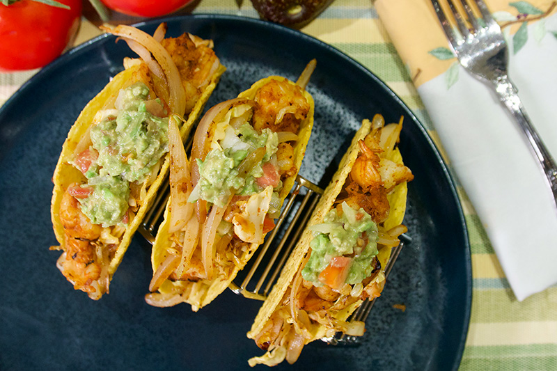 Shrimp Tacos, an easy healthy recipe from Dr. Gourmet