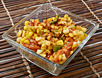 Smoky Corn, a delicious side dish perfect for grilled fish or chicken