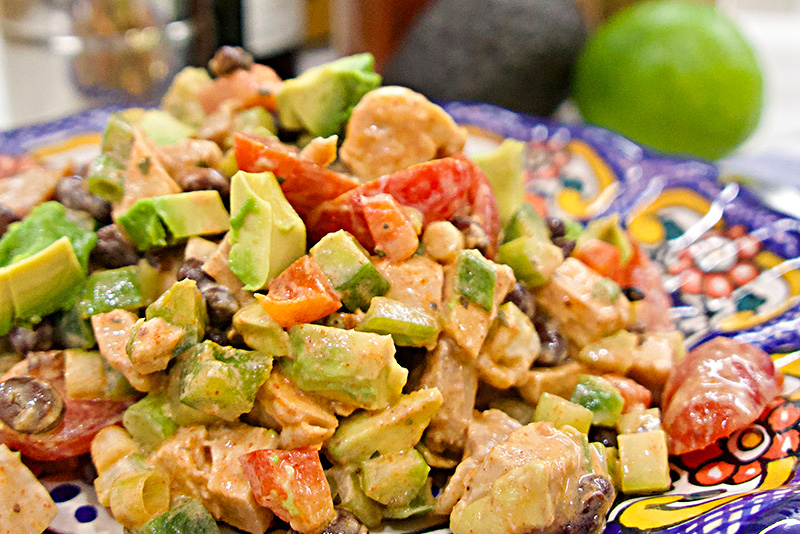 Southwest Chicken Salad with Avocado