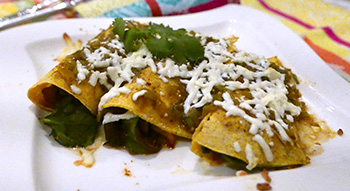 Mushroom and Spinach Enchiladas recipe from Dr. Gourmet