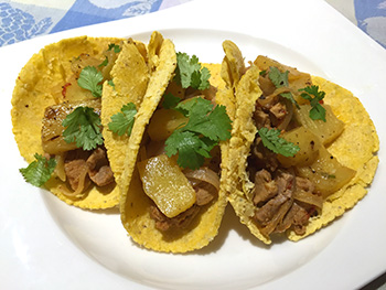Healthy Tacos al Pastor recipe from Dr. Gourmet