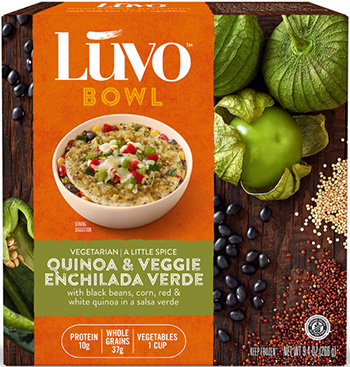 the Dr. Gourmet tasting panel reviews the Quinoa & Veggie Enchilada Verde bowl from Luvo Foods