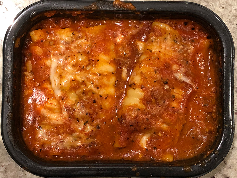 Dr. Gourmet reviews Manini's Lasagna Roll-ups, after cooking