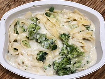 The Fettuccine Alfredo with Broccoli from Main Street Kitchen, after cooking
